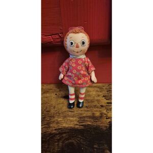 1972 Bobbs Merrill Raggedy Ann Vintage HTF Jointed Doll Ornament Articulated